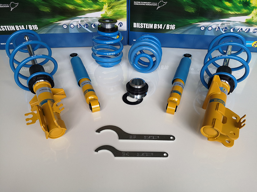 B14-Schwerlast Bilstein B14 Gewindefahrwerk VW T6.1 40-70mm Schellenbefestigung Schwerlast-Ausführung