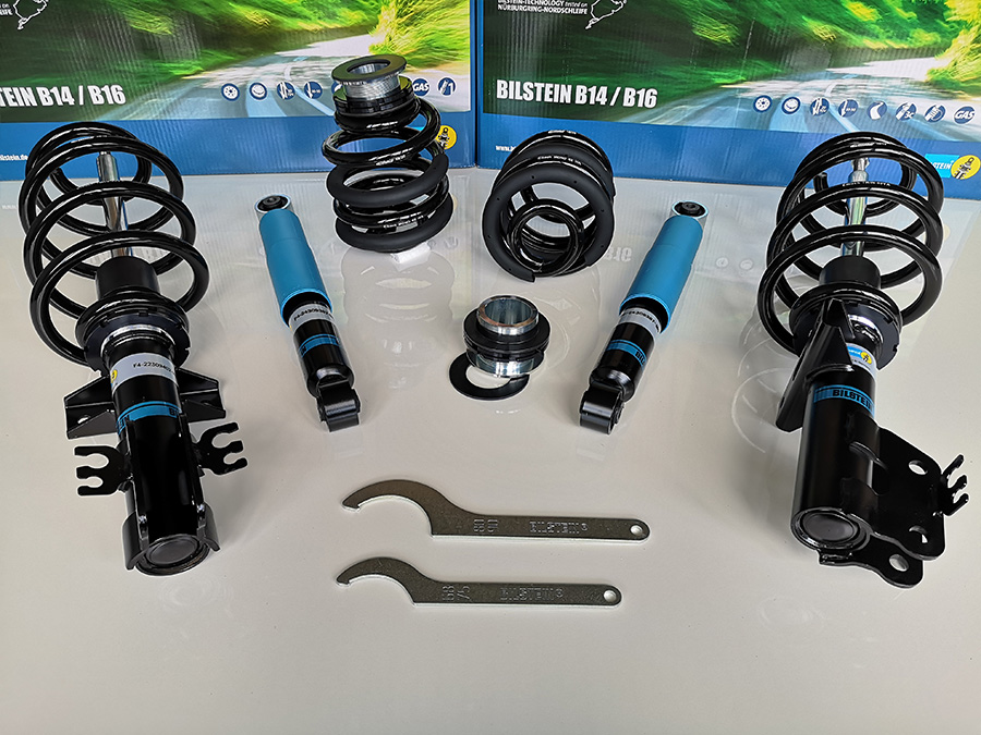 B14-Komfort-SchwerlasteDNt7MEDtqjPz Bilstein B14 KOMFORT Gewindefahrwerk VW T5 & T6 40-70mm Schellenbefestigung Schwerlast